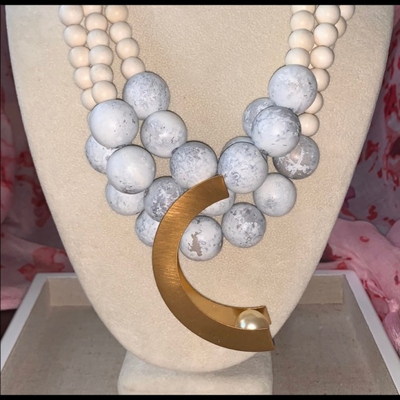 Designer Katerina Vassou Necklace 
18k gold ptd - Picture 2 of 5